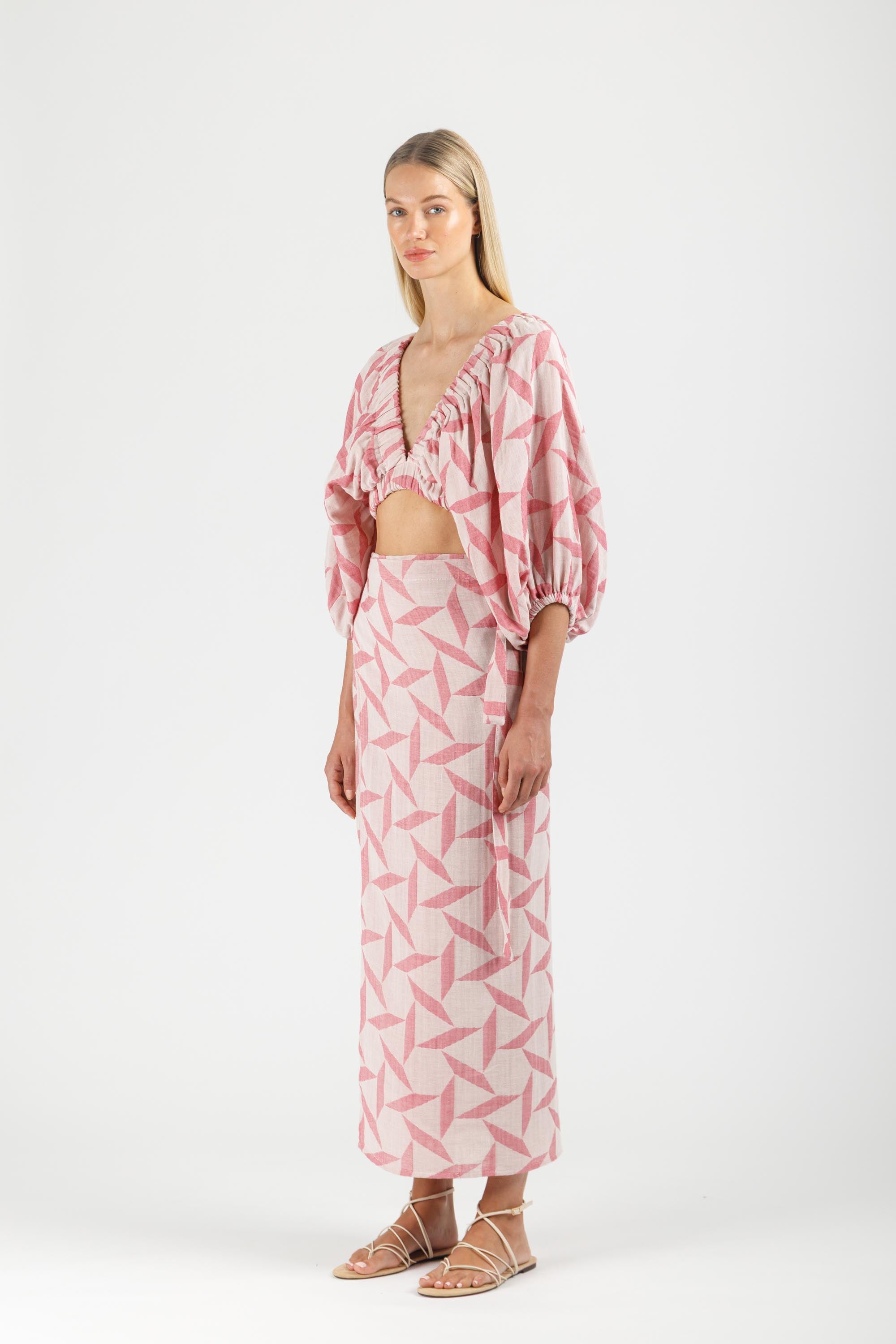 JACQUARD WRAP SKIRT