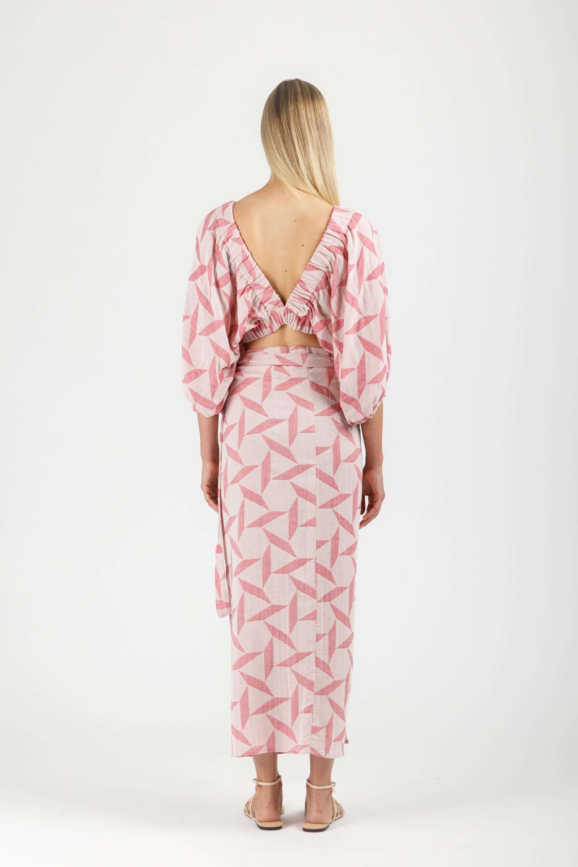 JACQUARD WRAP SKIRT