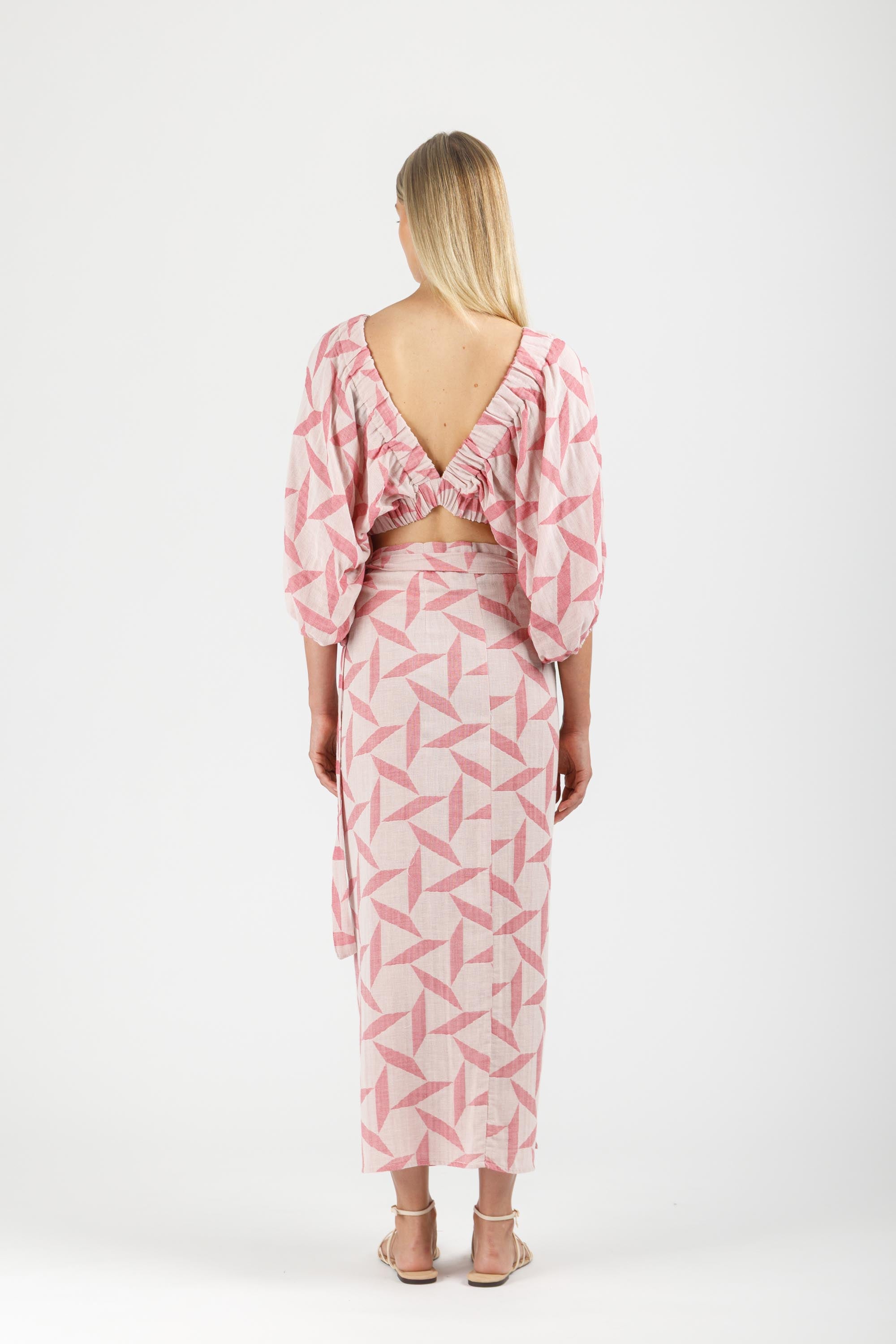 JACQUARD WRAP SKIRT