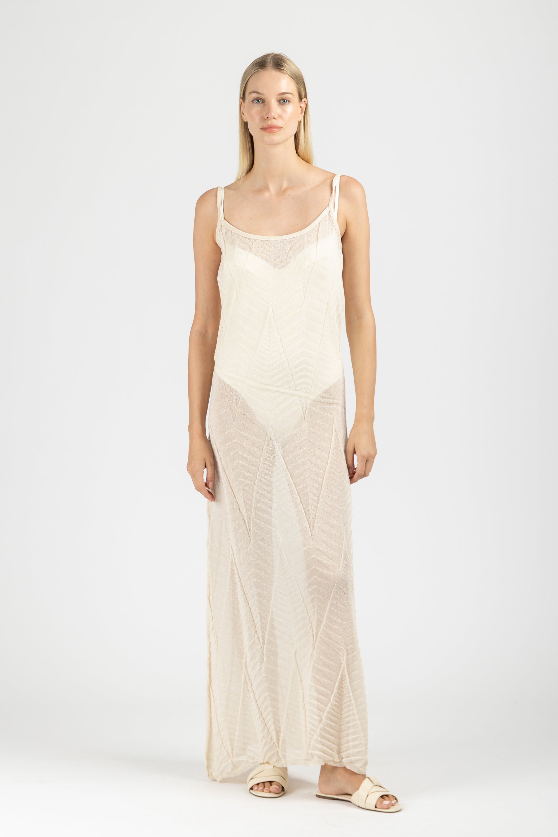 KNIT DRESS WITH THIN STRAPS