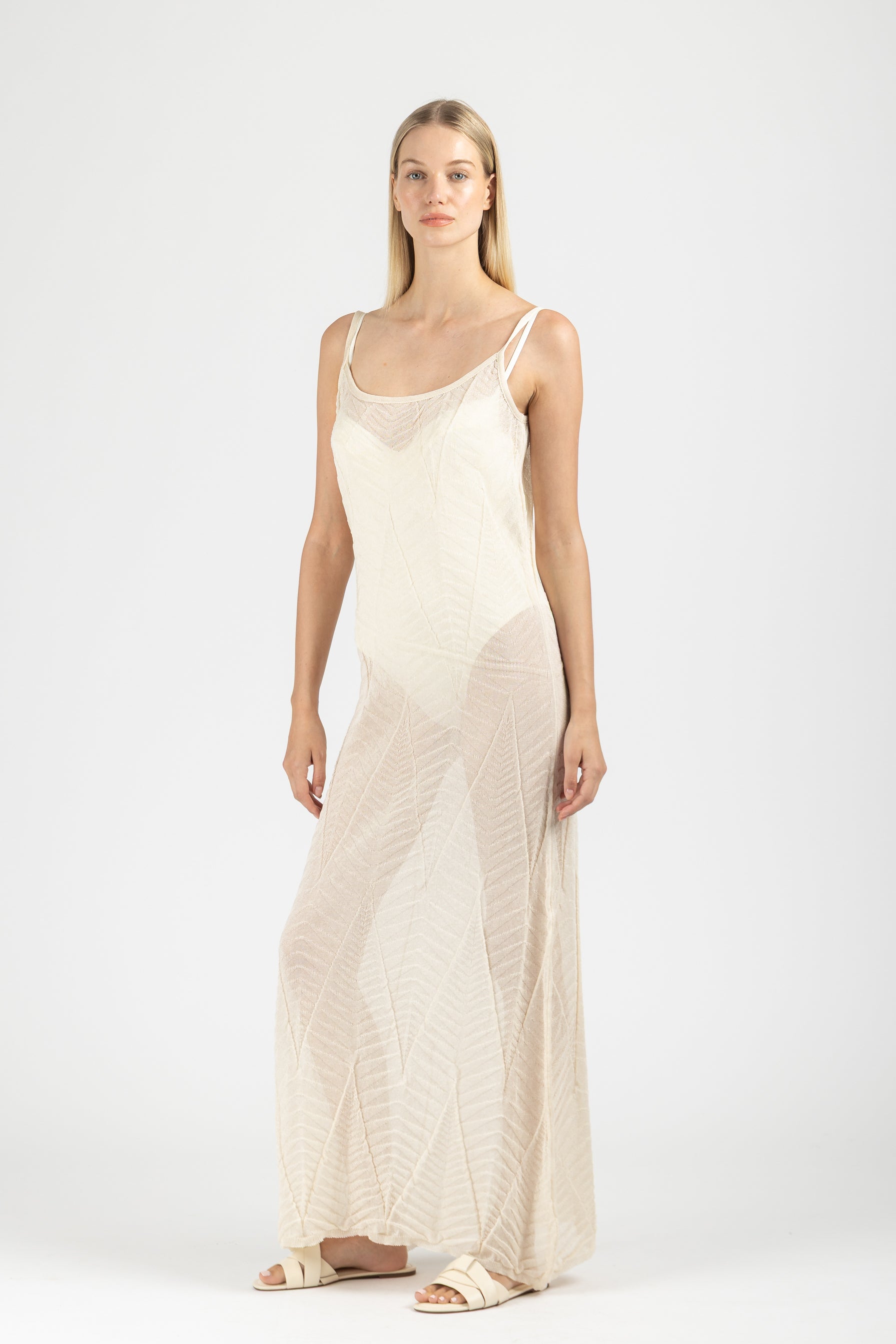 KNIT DRESS WITH THIN STRAPS