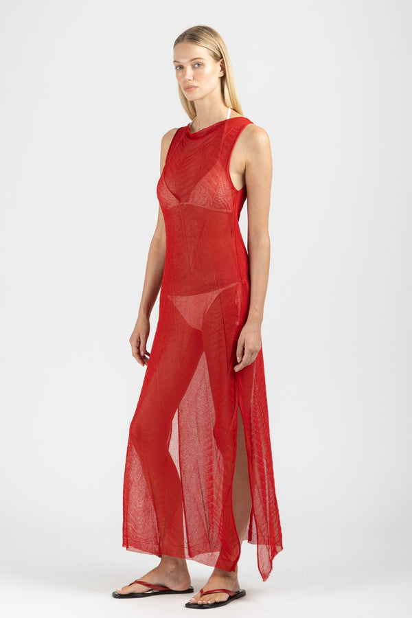 KNIT SLEVELESS DRESS
