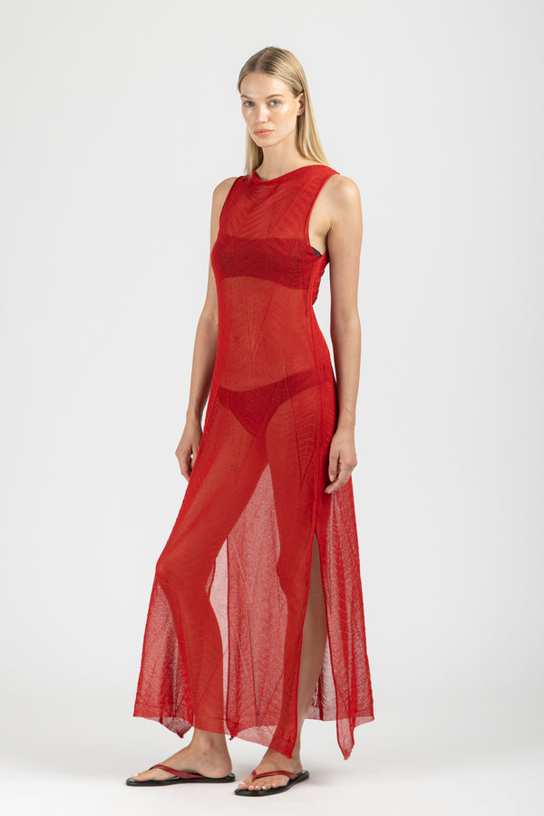 KNIT SLEVELESS DRESS