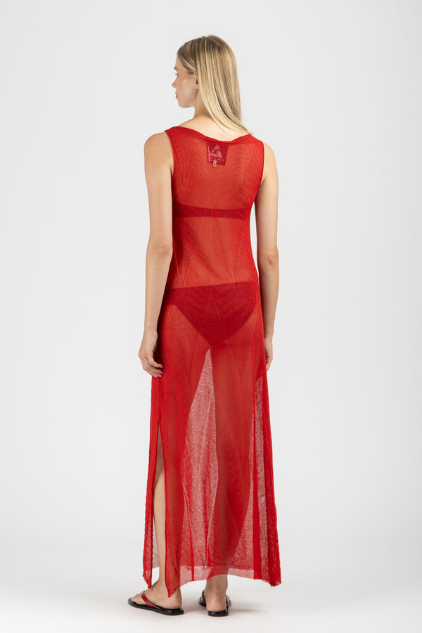 KNIT SLEVELESS DRESS