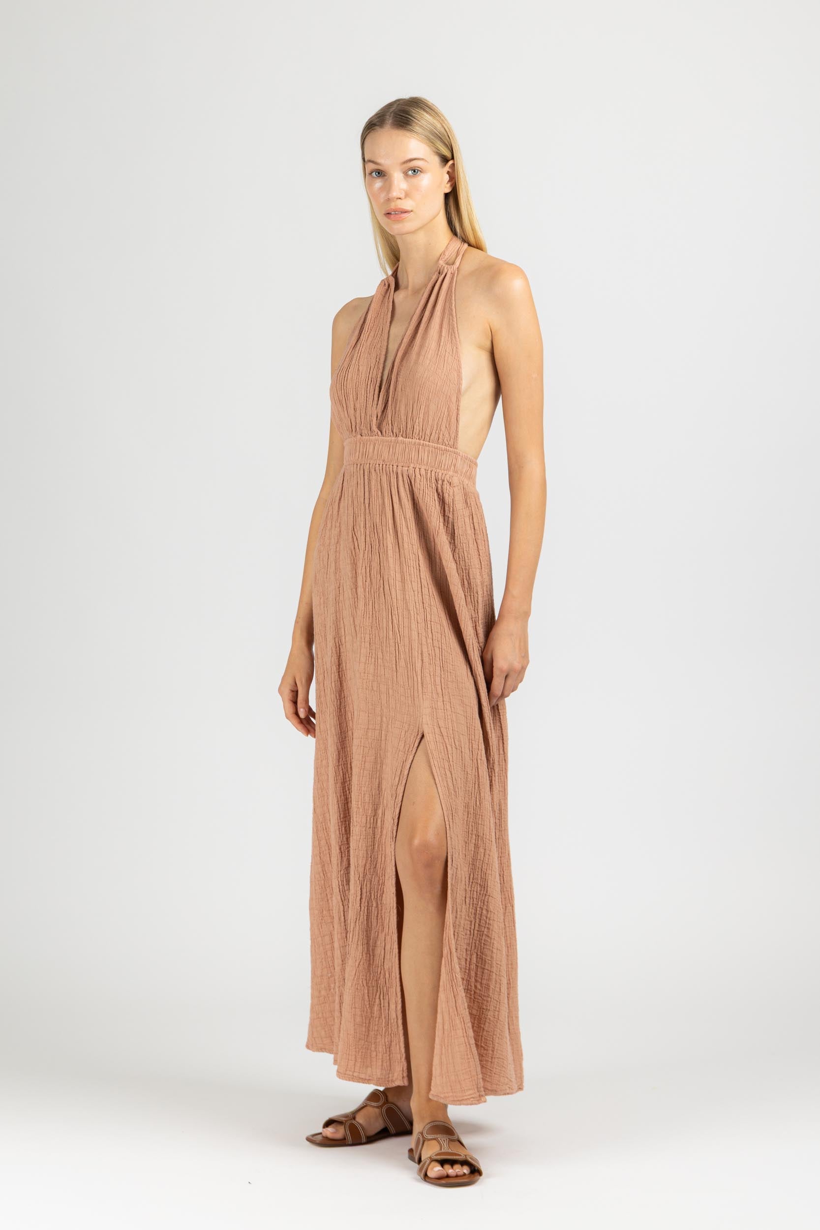 MAXI DRESS WITH OPEN BACK