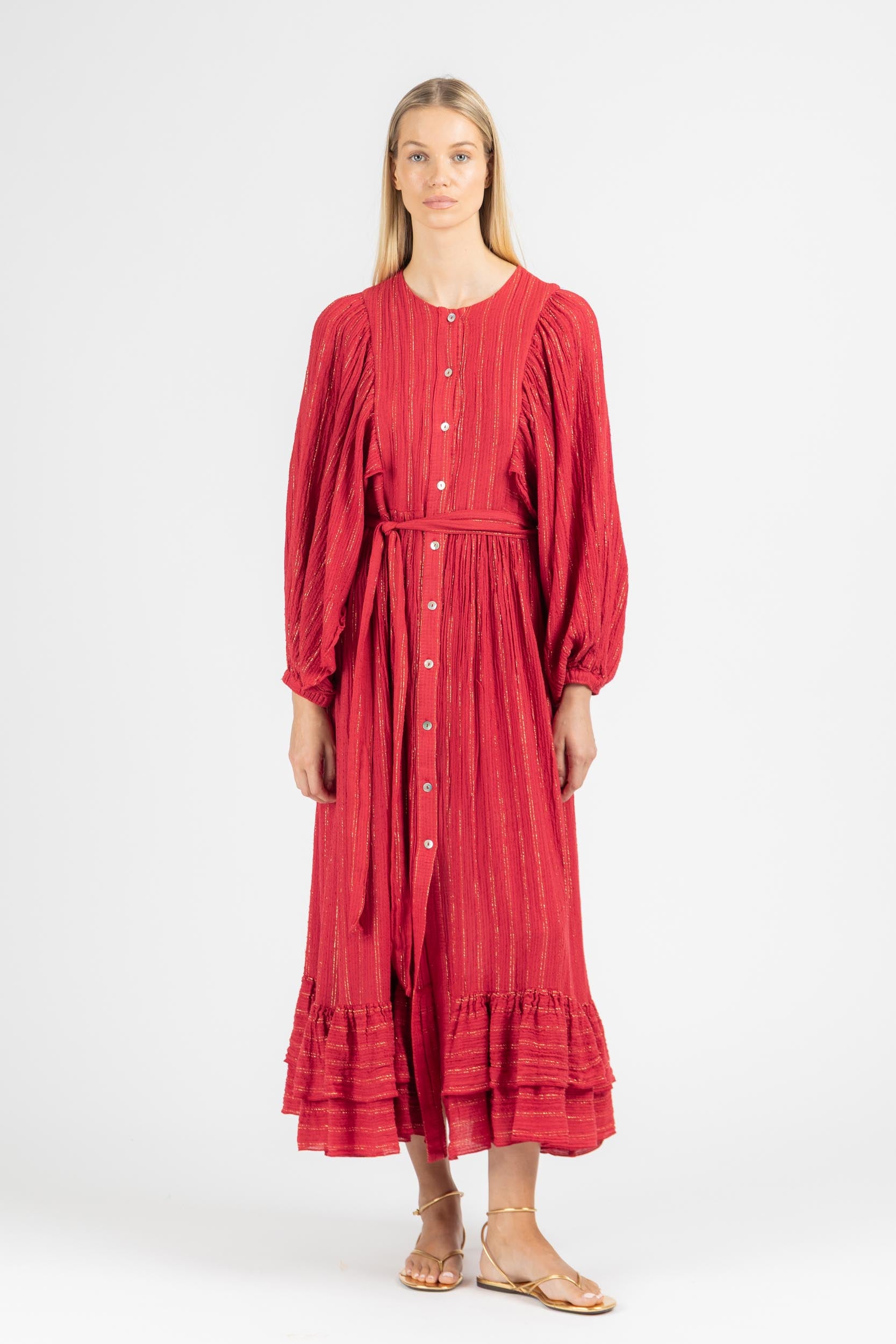 MAXI DRESS WITH SLEEVES