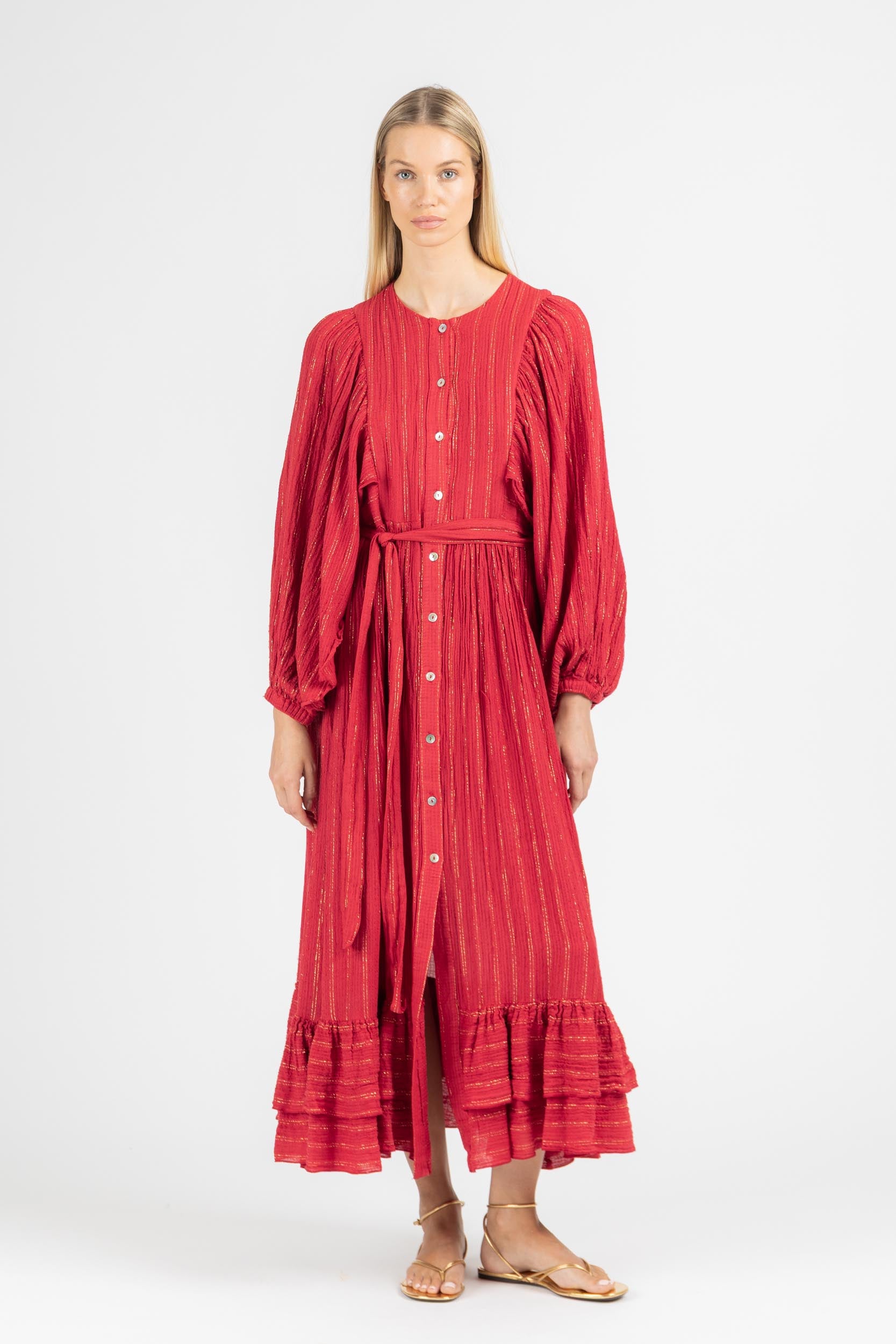 MAXI DRESS WITH SLEEVES