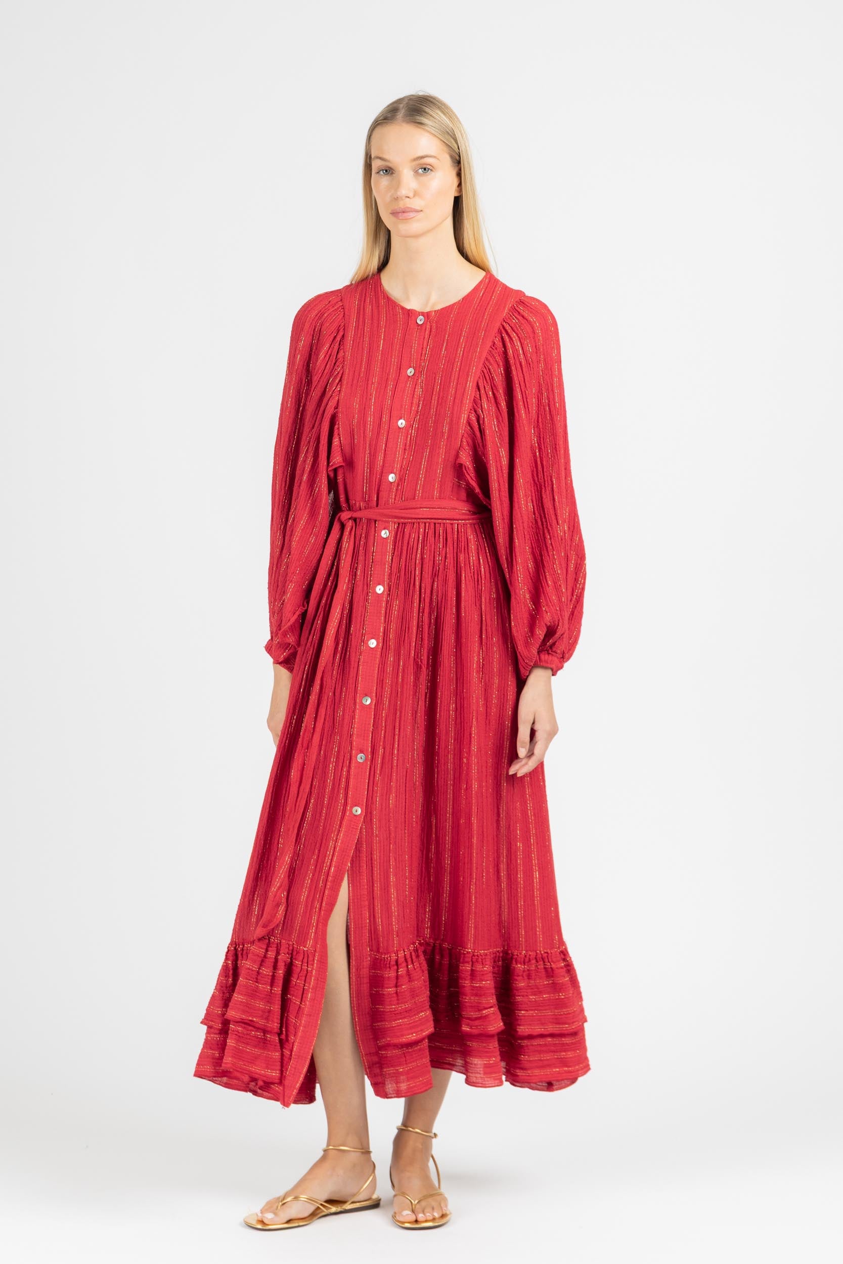 MAXI DRESS WITH SLEEVES