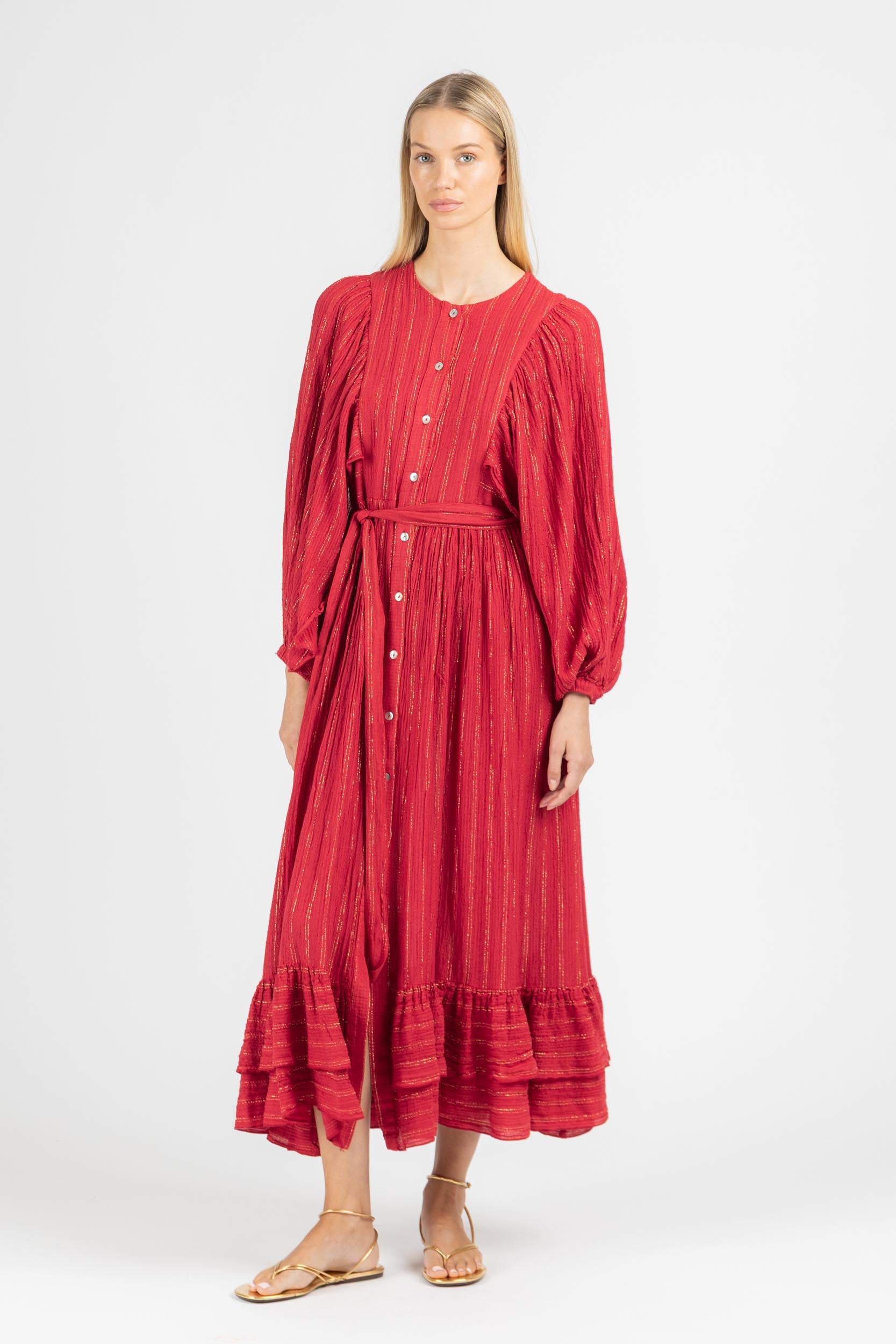MAXI DRESS WITH SLEEVES