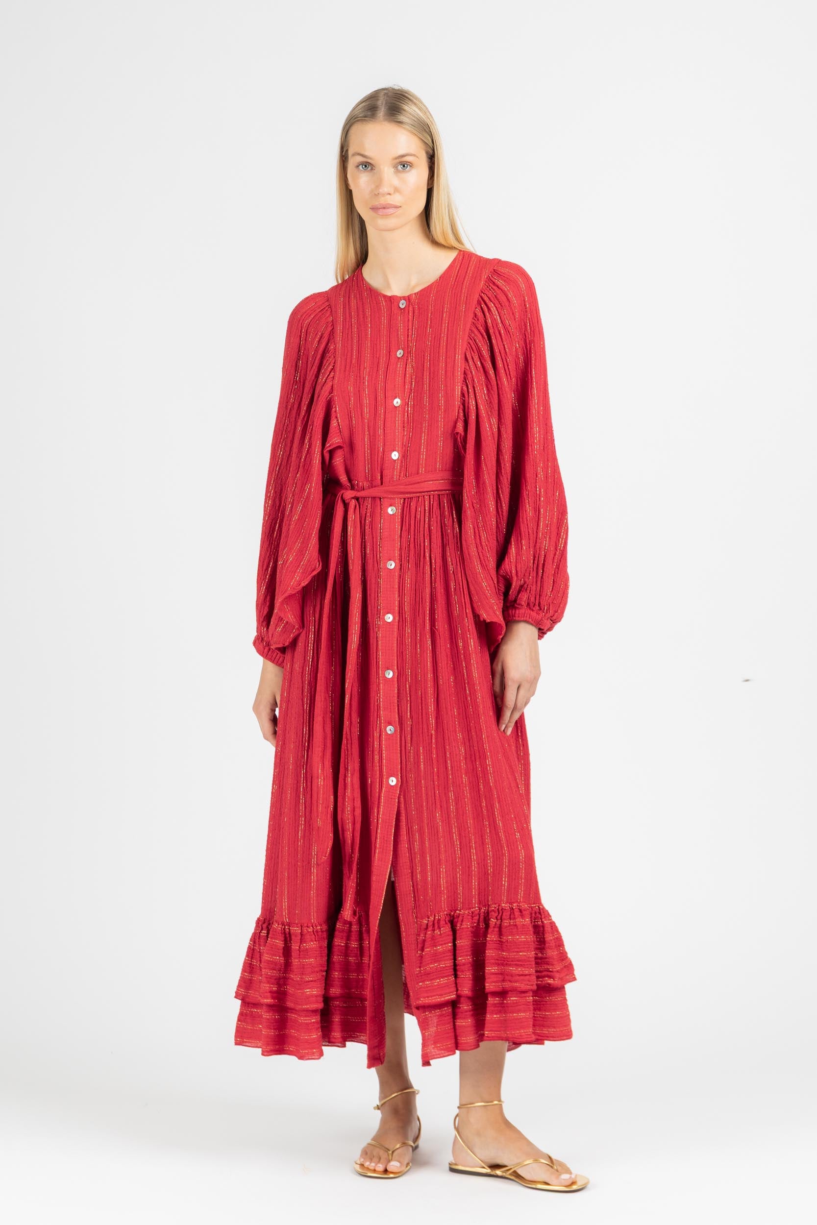 MAXI DRESS WITH SLEEVES