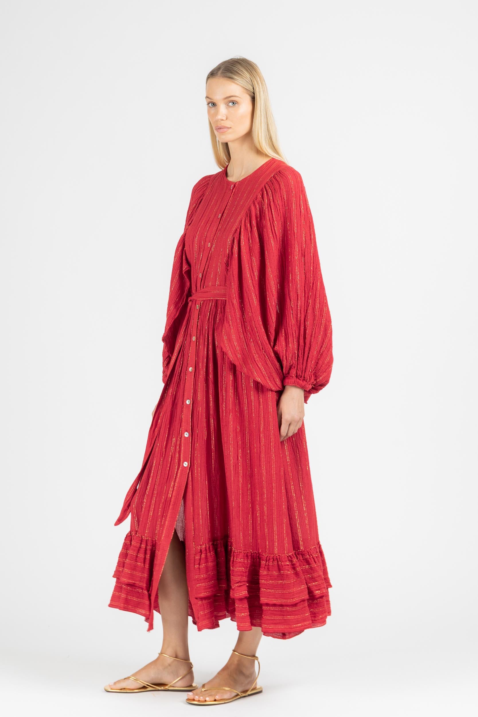MAXI DRESS WITH SLEEVES