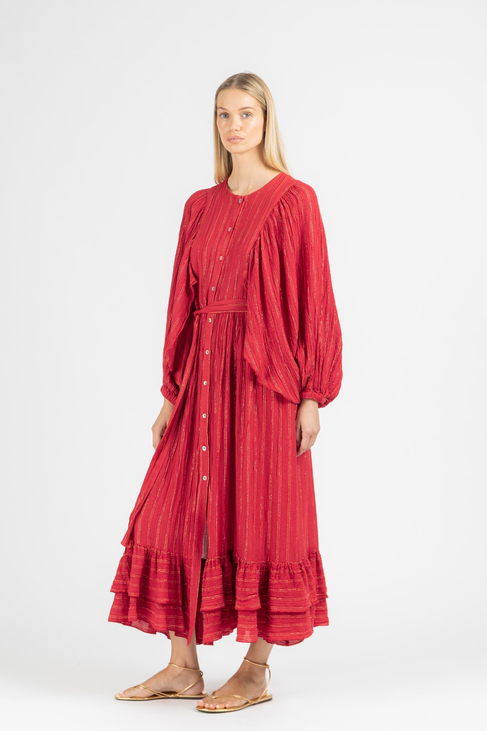 MAXI DRESS WITH SLEEVES