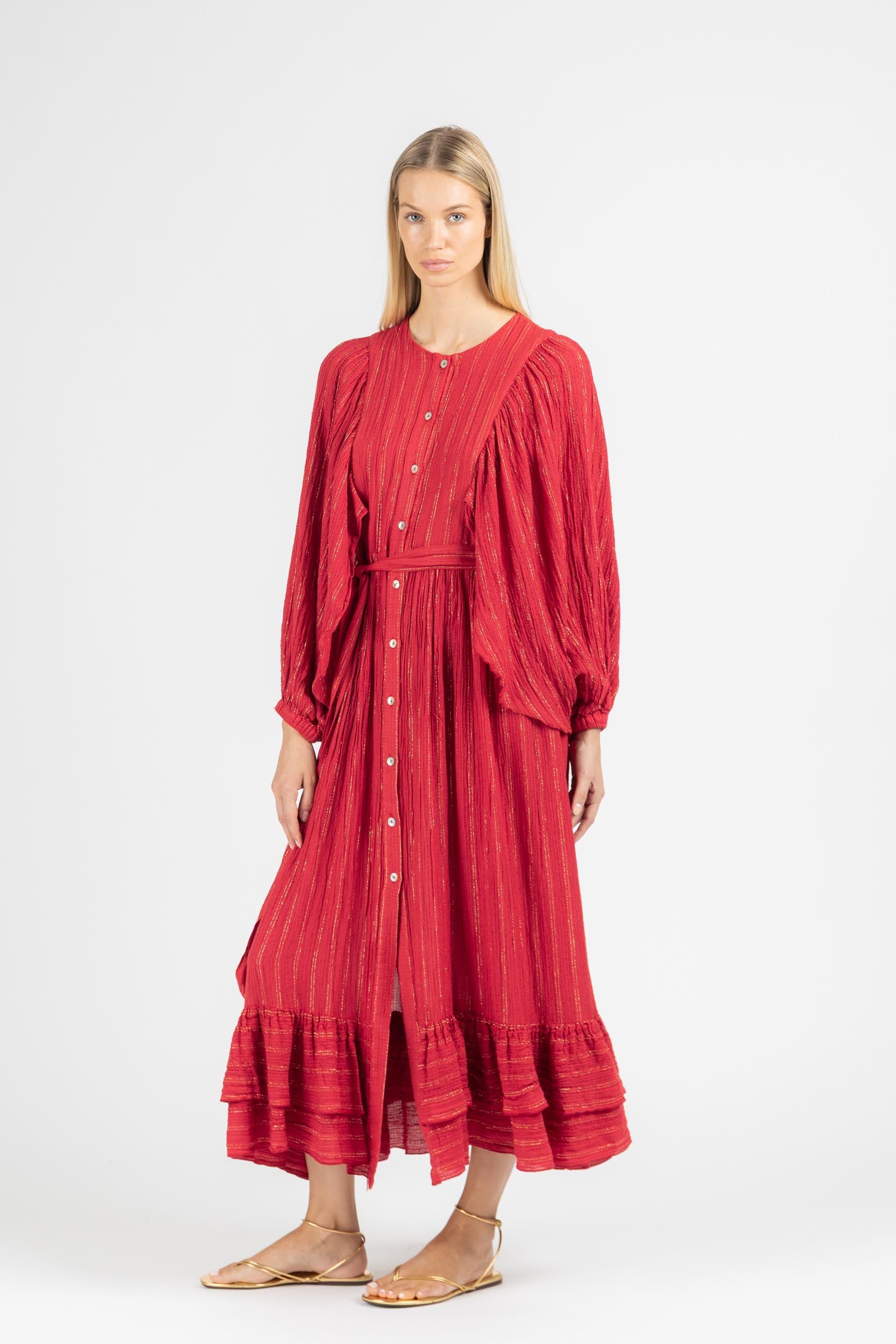 MAXI DRESS WITH SLEEVES