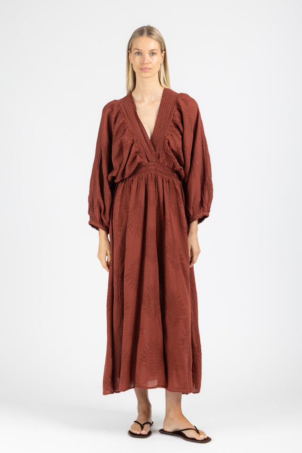 MAXI DRESS WITH SLEEVES