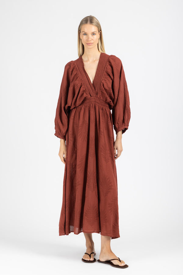 MAXI DRESS WITH SLEEVES