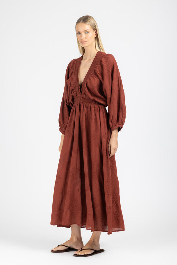 MAXI DRESS WITH SLEEVES