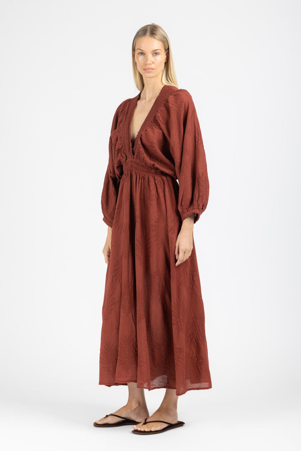 MAXI DRESS WITH SLEEVES