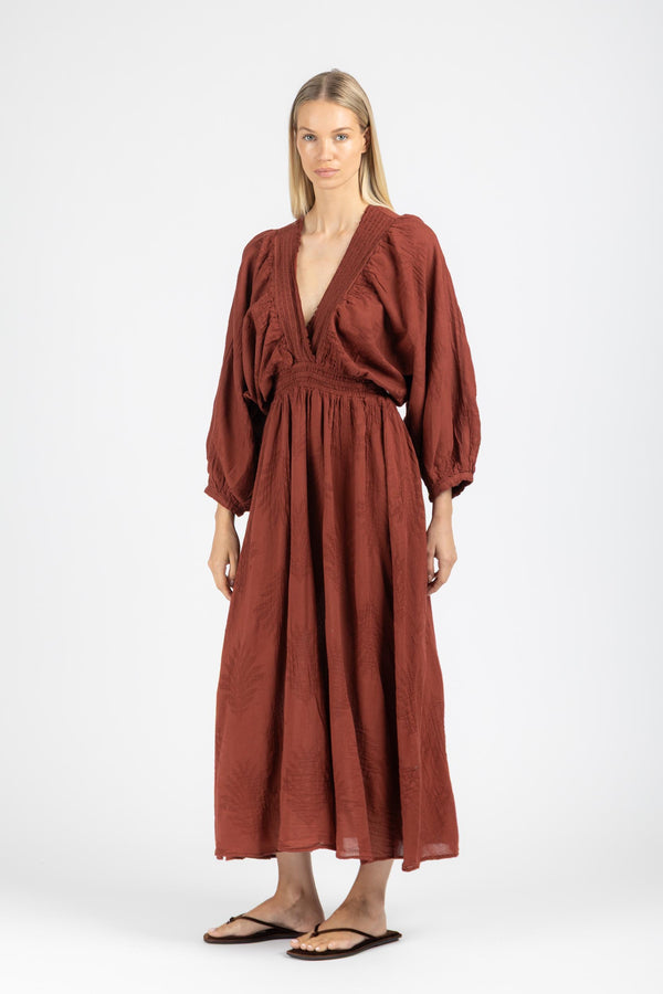 MAXI DRESS WITH SLEEVES