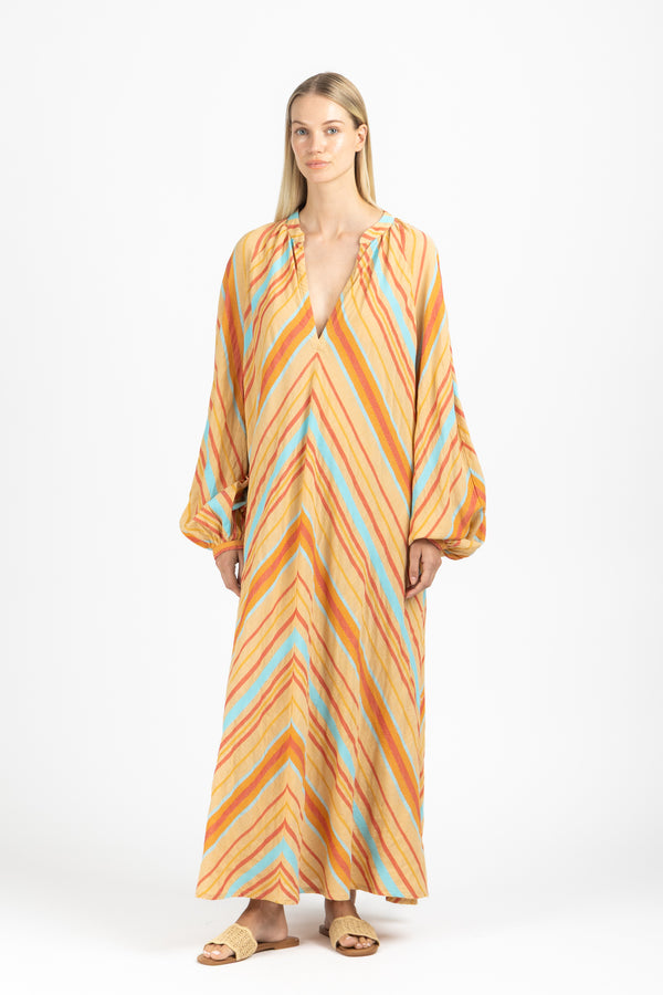 MAXI DRESS WITH SLEEVES