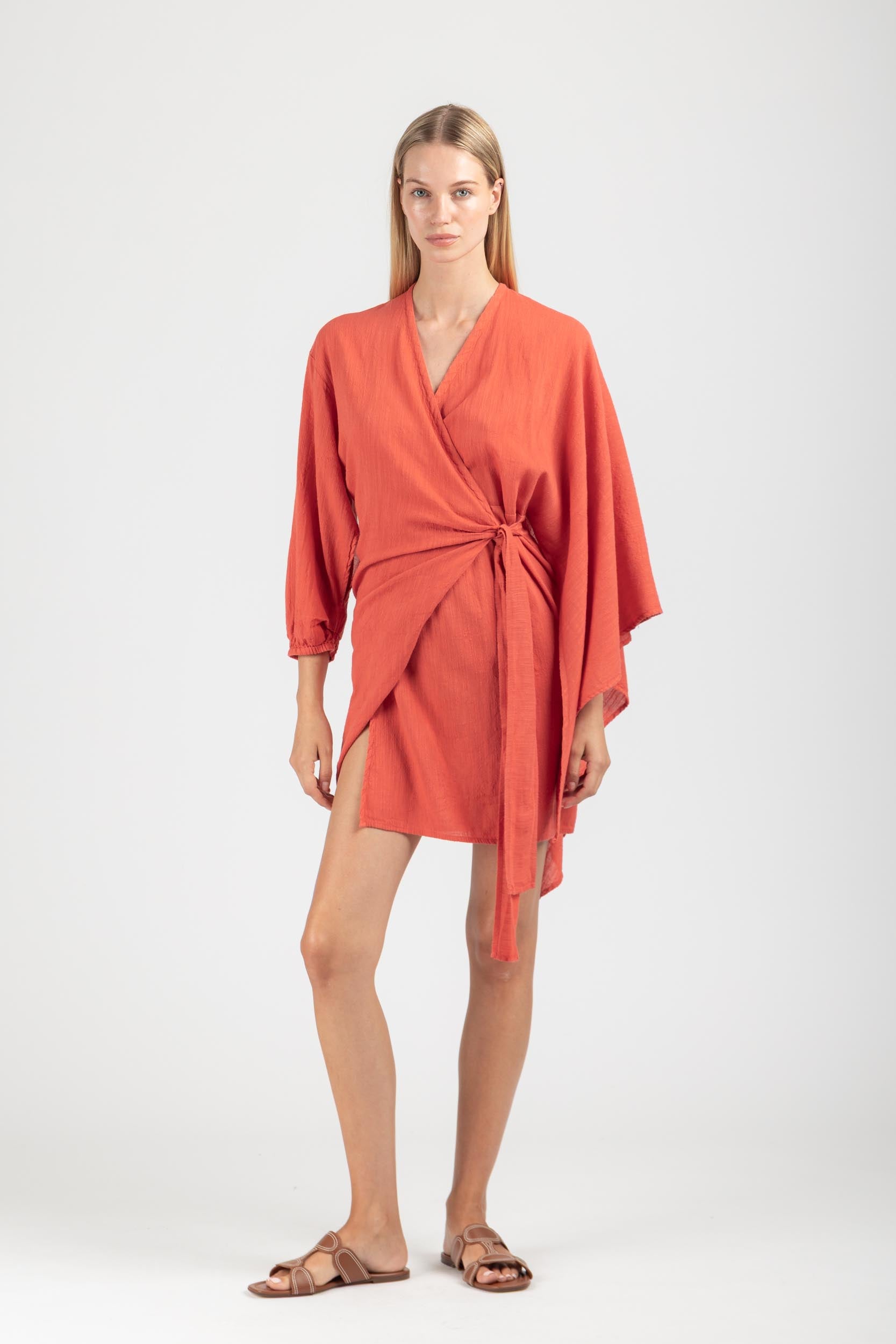 WRAP MINI DRESS
