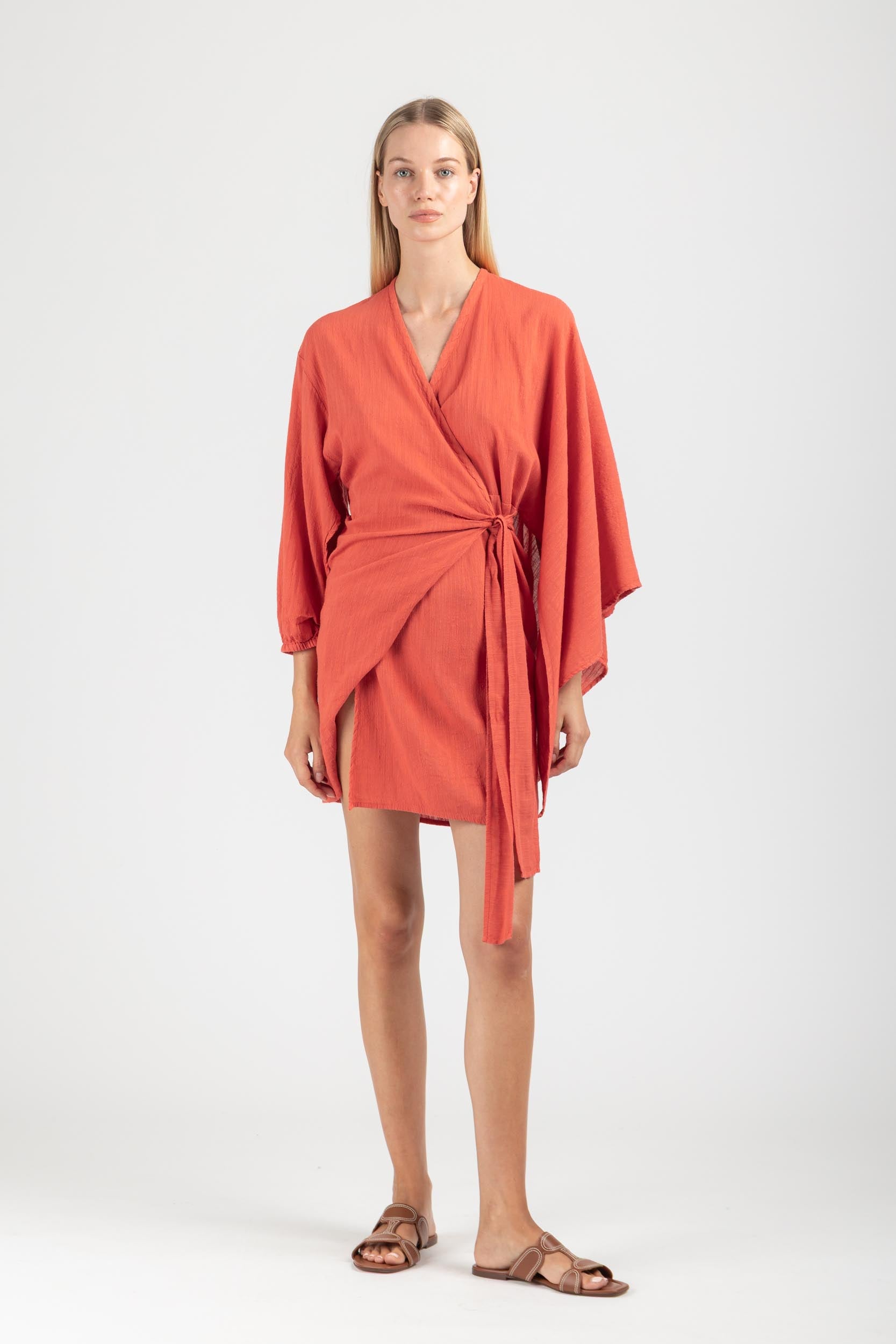 WRAP MINI DRESS