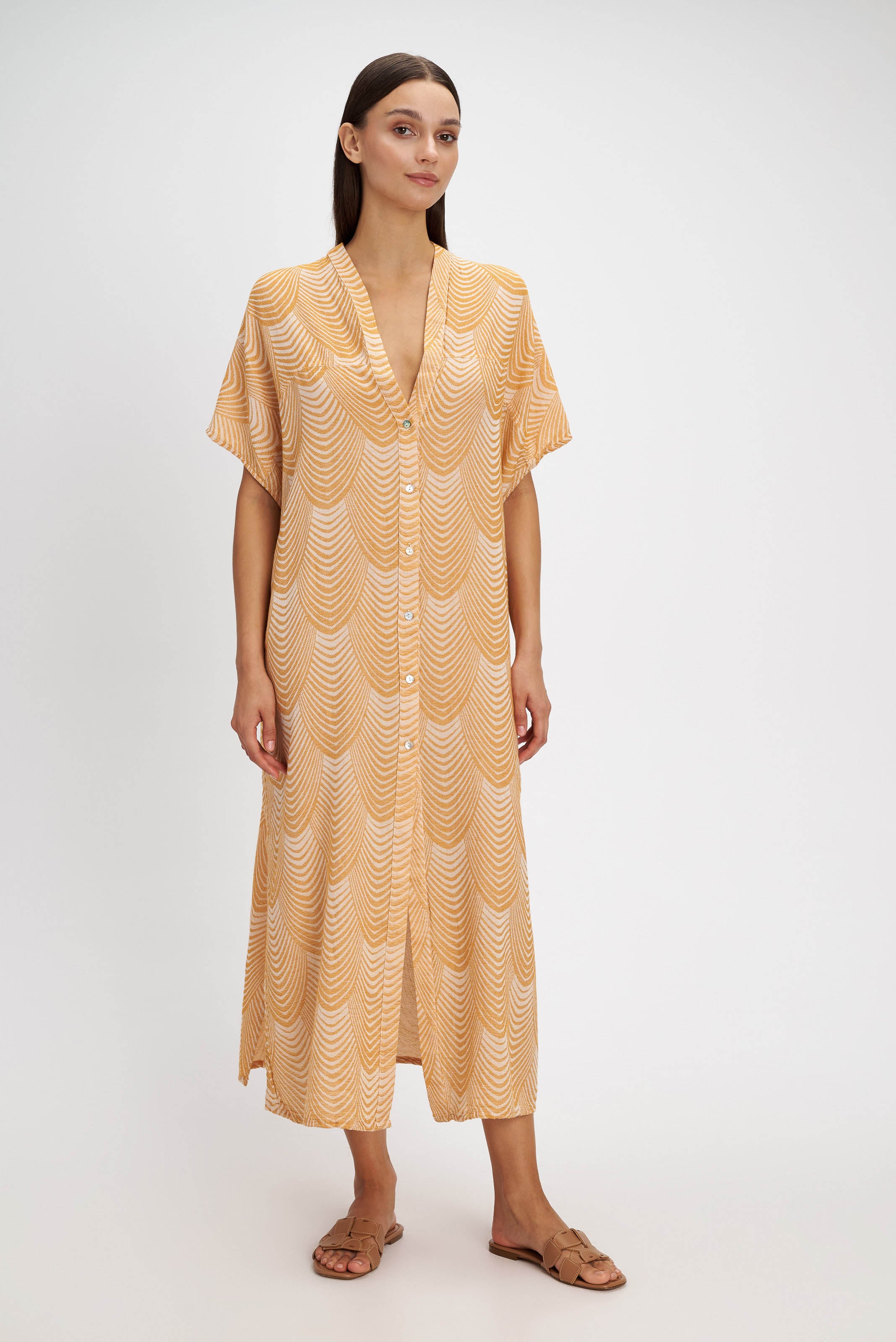 Mermaid Shirt Dress - Camel - Pearl and Caviar