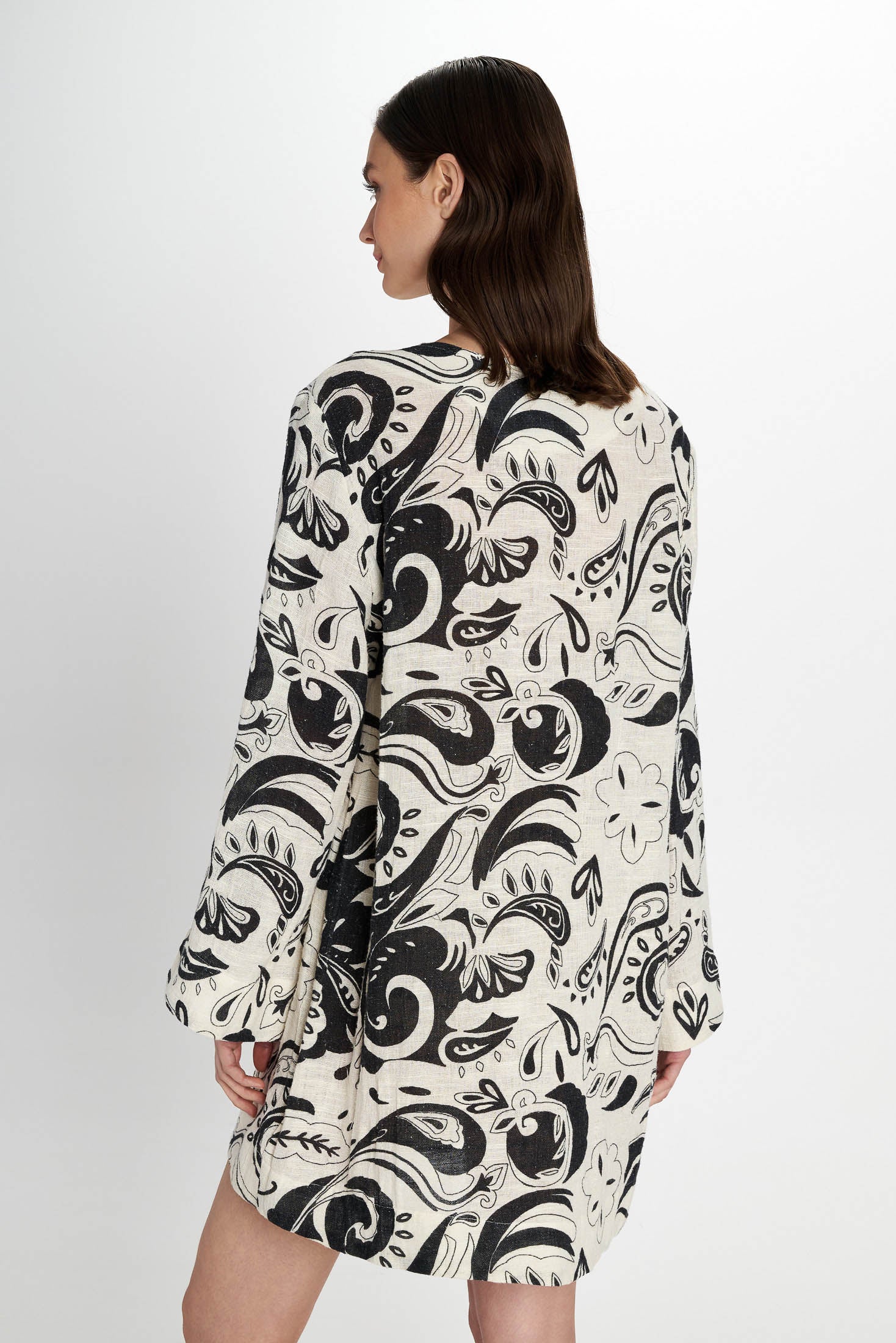 Ydria Tunic Dress - Pearl and Caviar