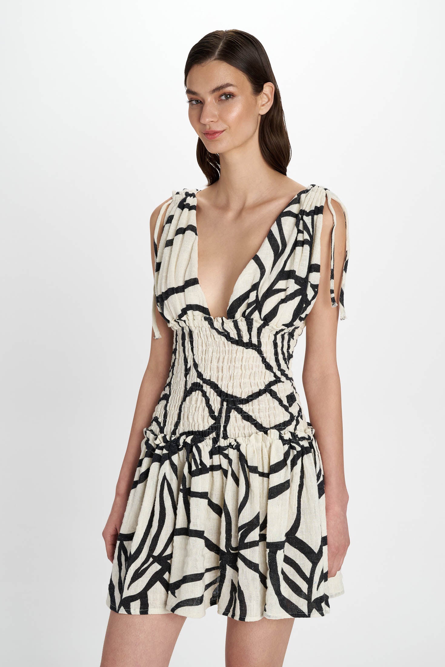 Atlantida Mini Dress - Pearl and Caviar