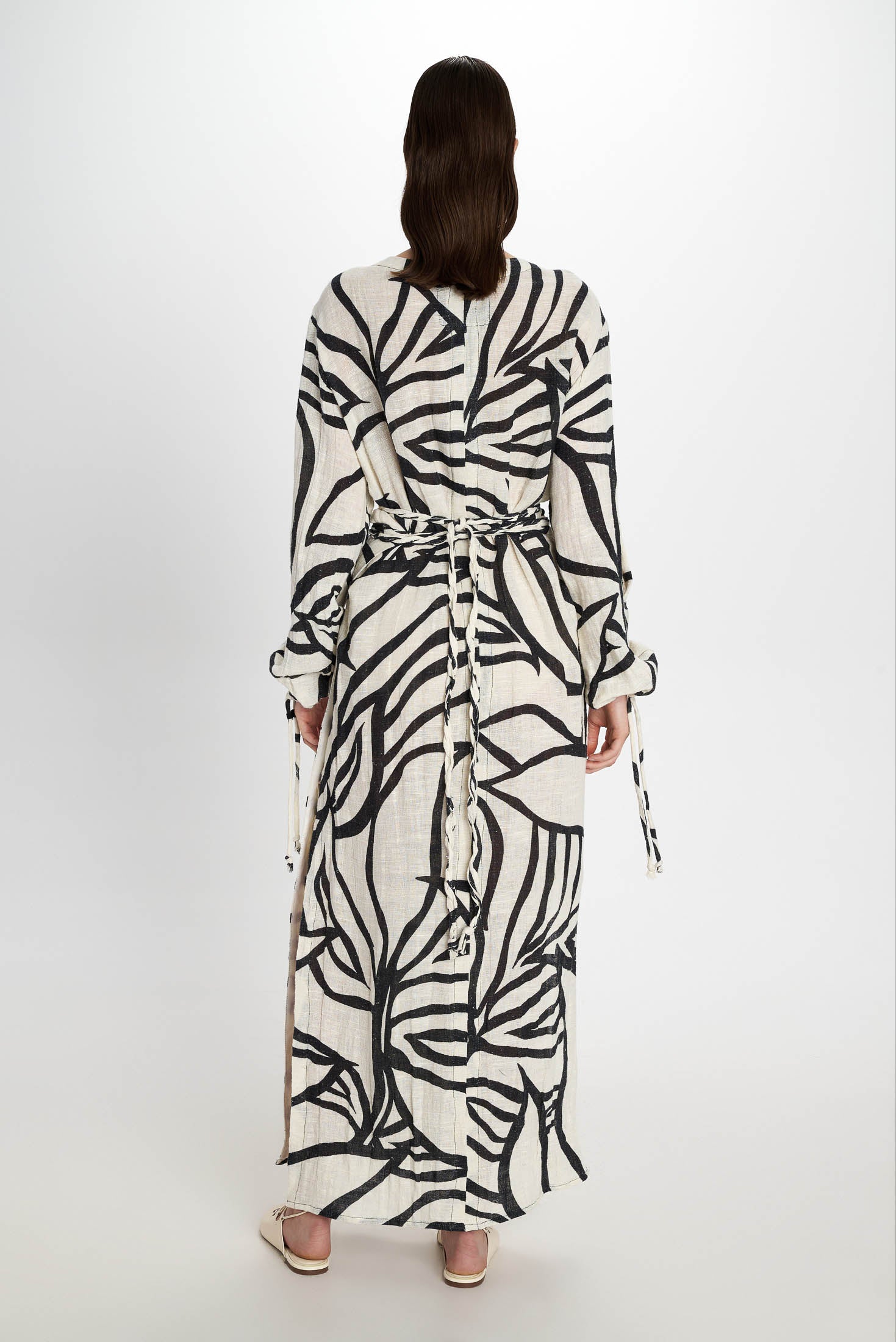 Atlantida Wrap Dress - Pearl and Caviar