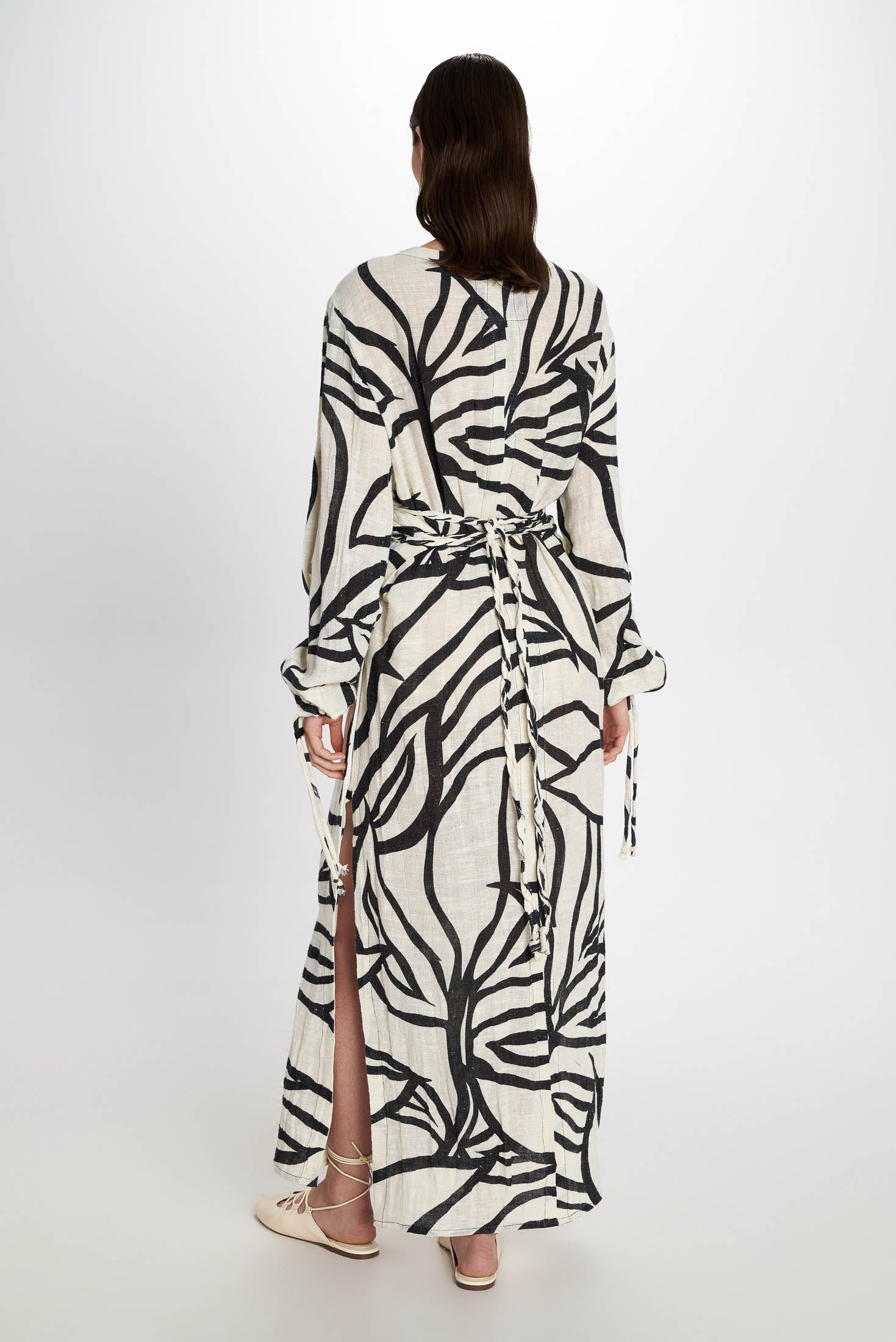 Atlantida Wrap Dress - Pearl and Caviar