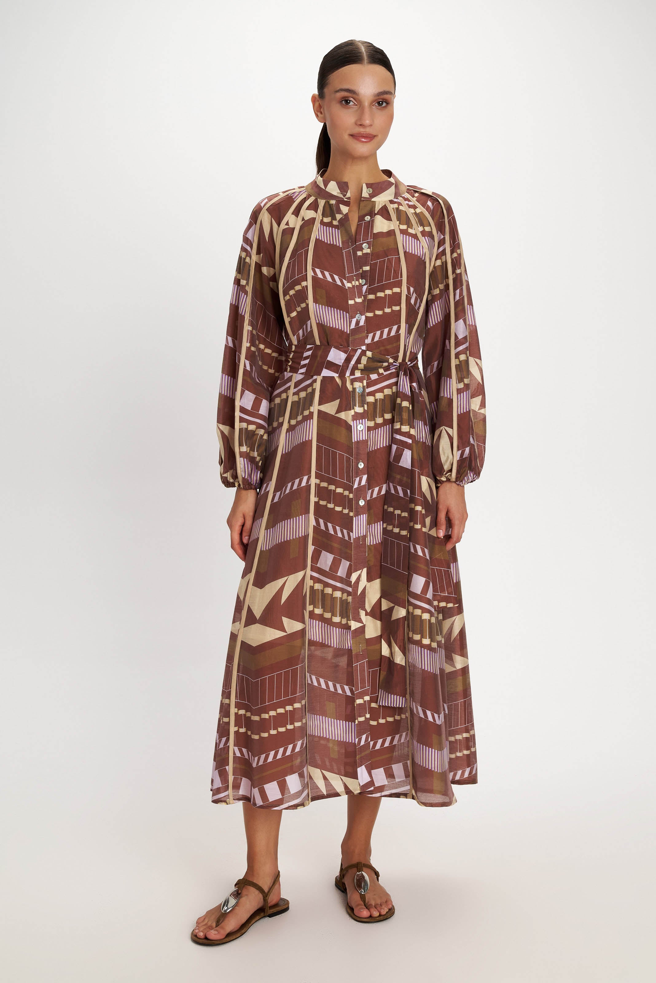 Nemesis Shirt Dress - Brown - Pearl and Caviar