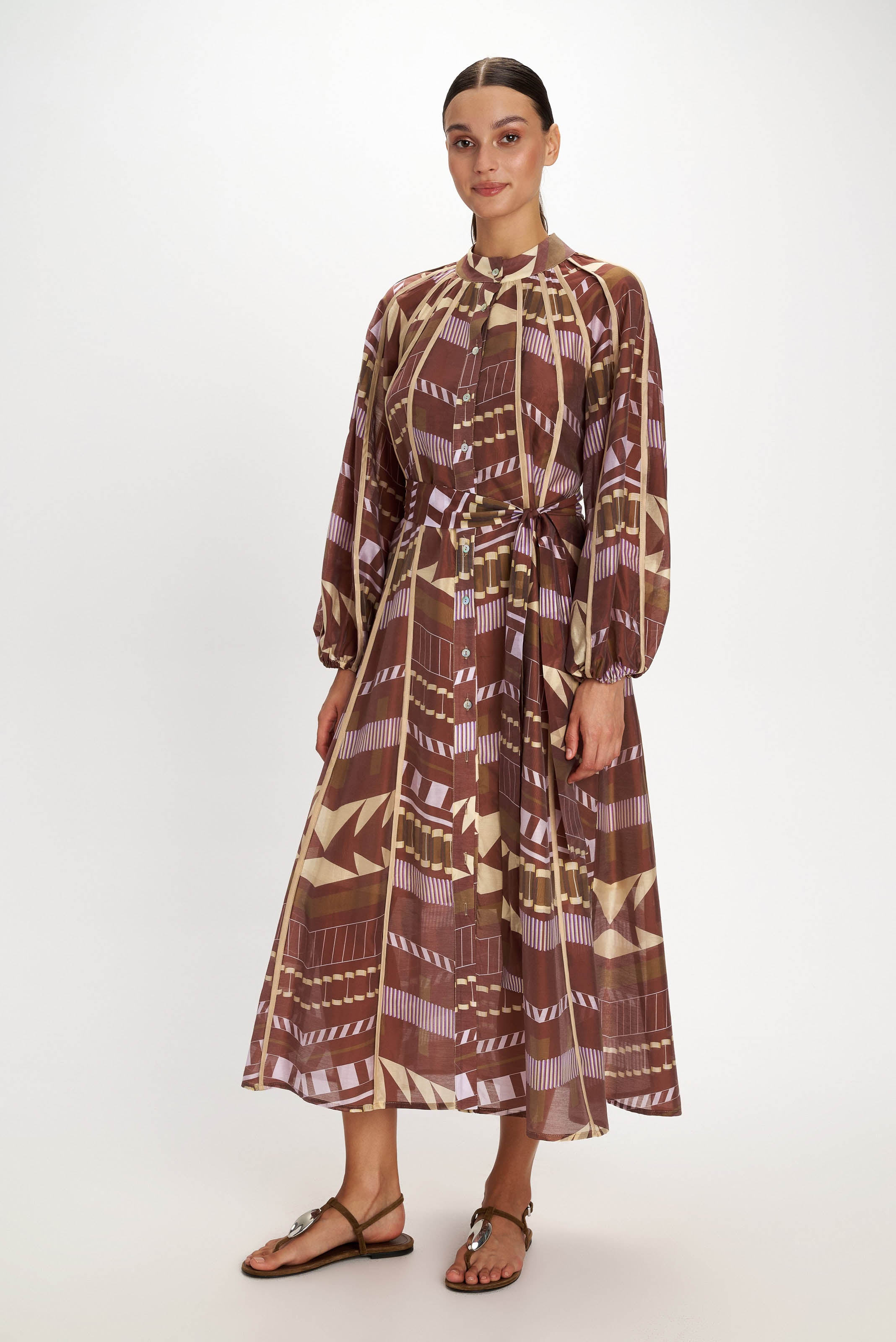 Nemesis Shirt Dress - Brown - Pearl and Caviar