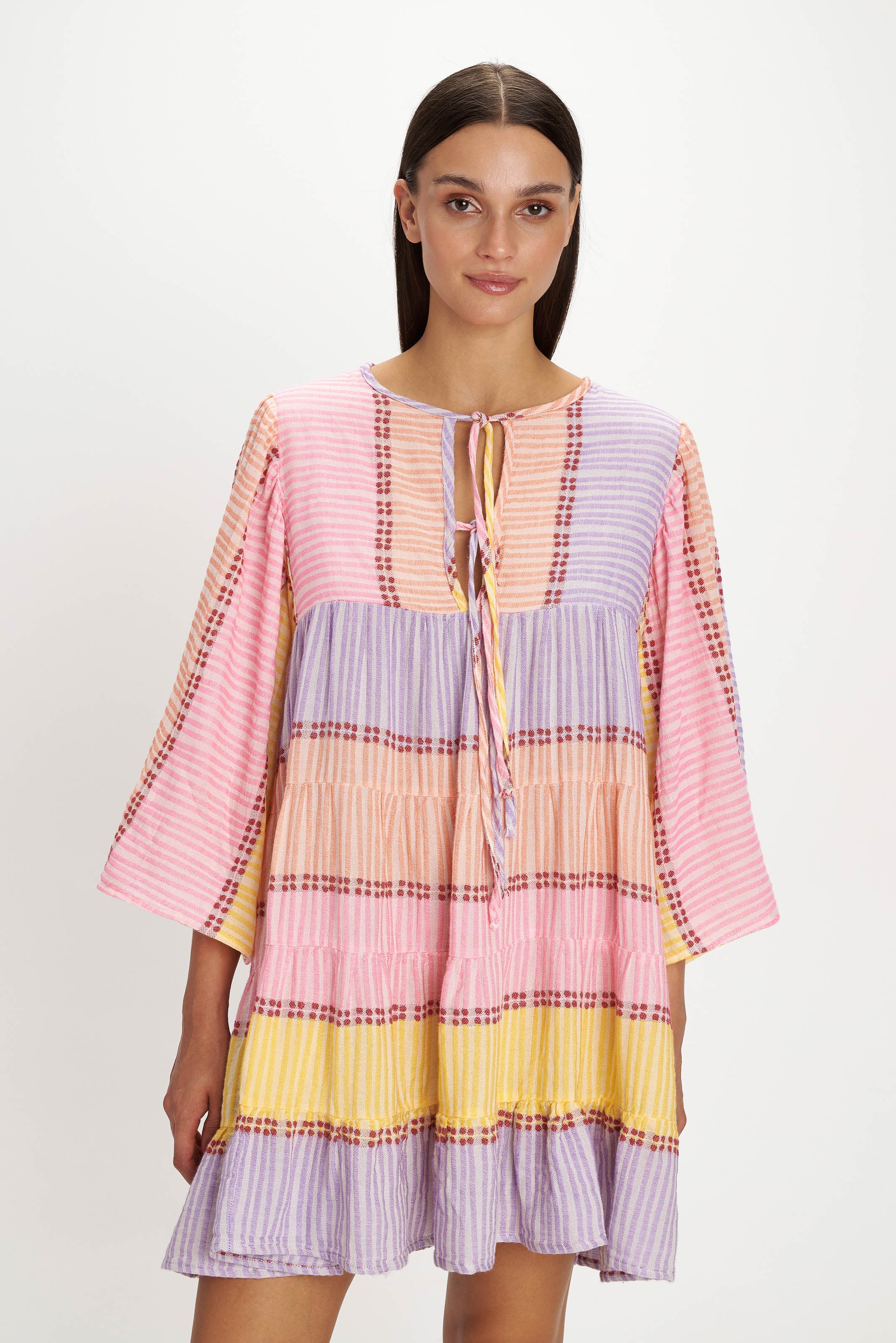 Leros Tunic Dress - Pearl and Caviar