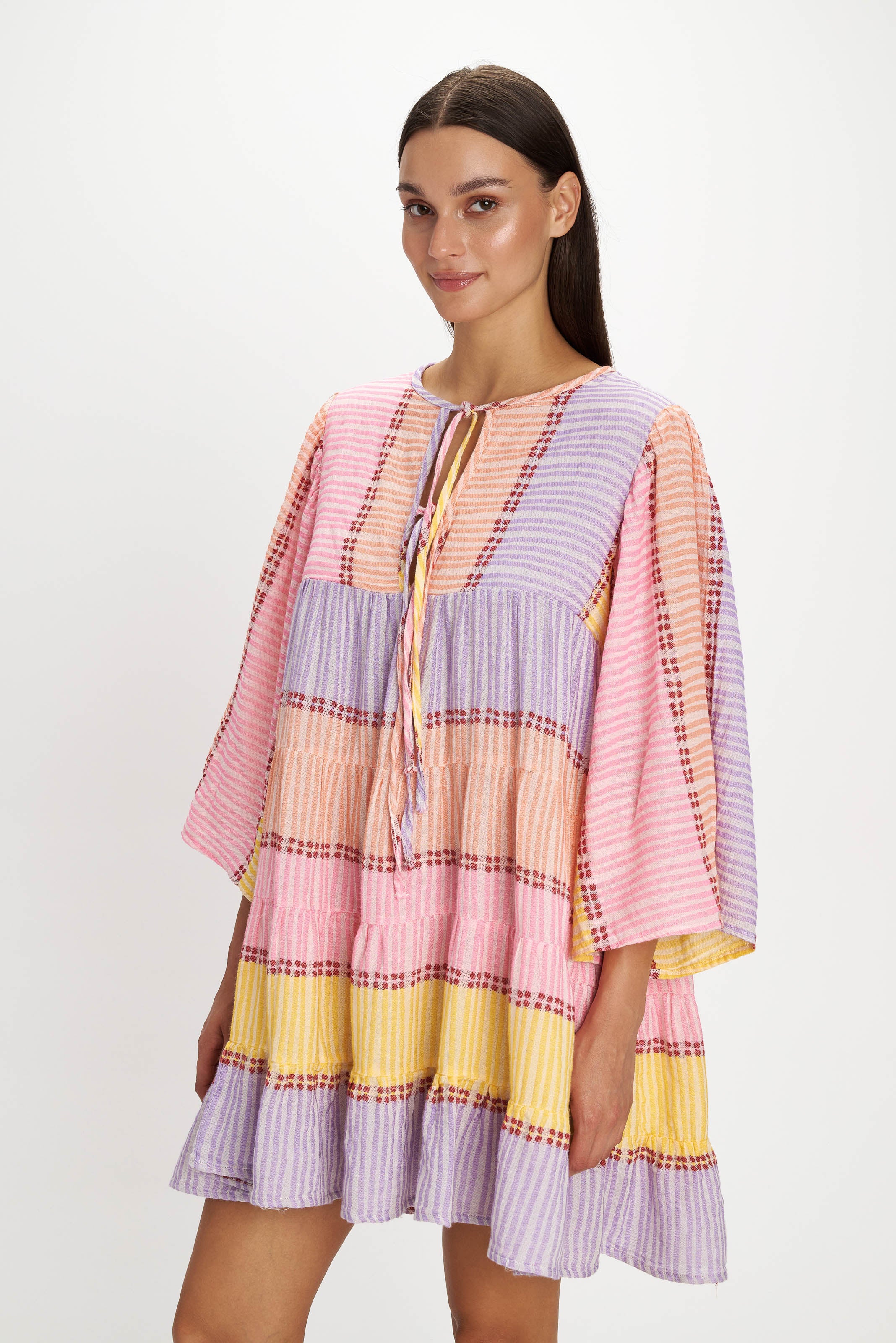 Leros Tunic Dress - Pearl and Caviar