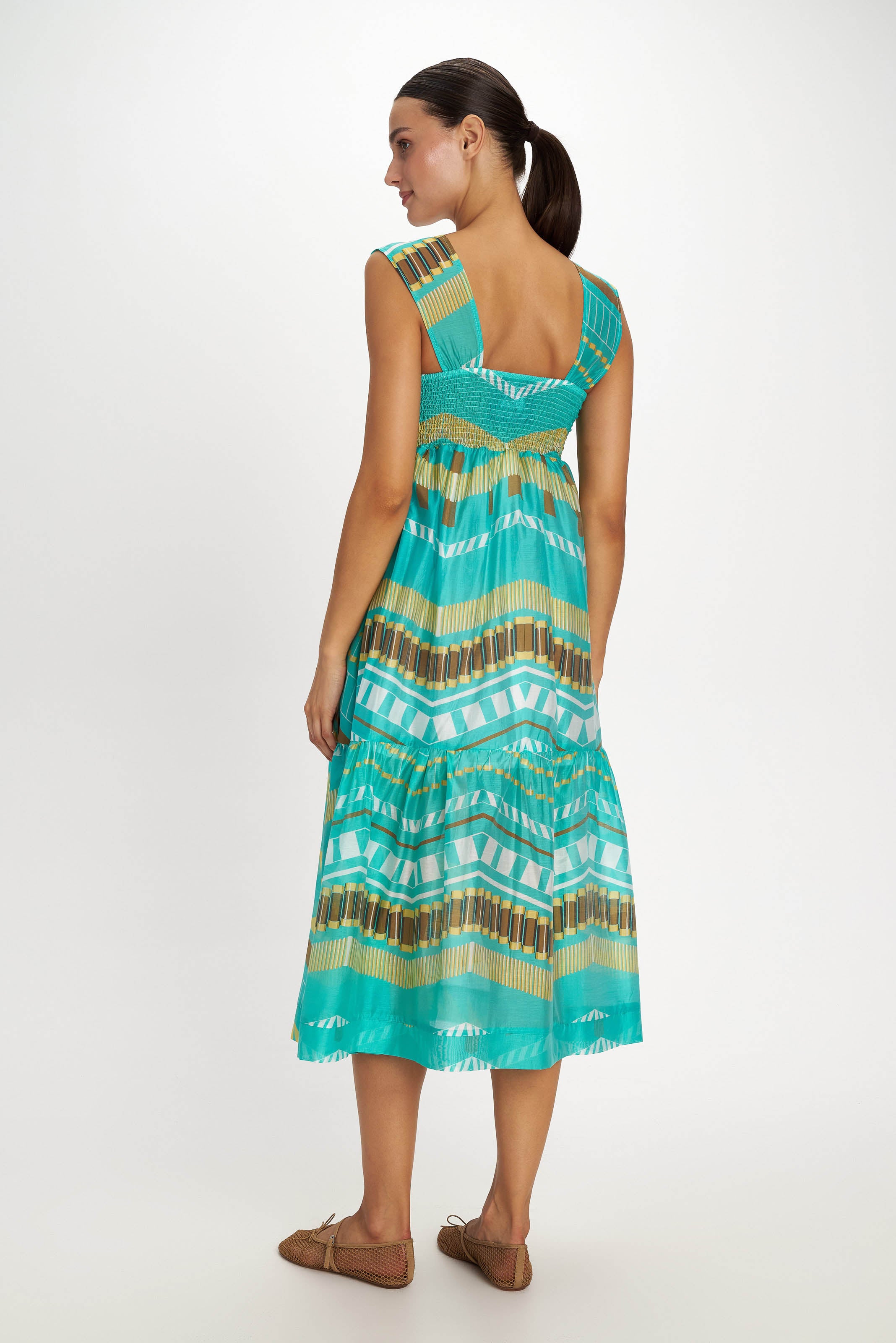 Nemesis Midi Dress - Aqua - Pearl and Caviar