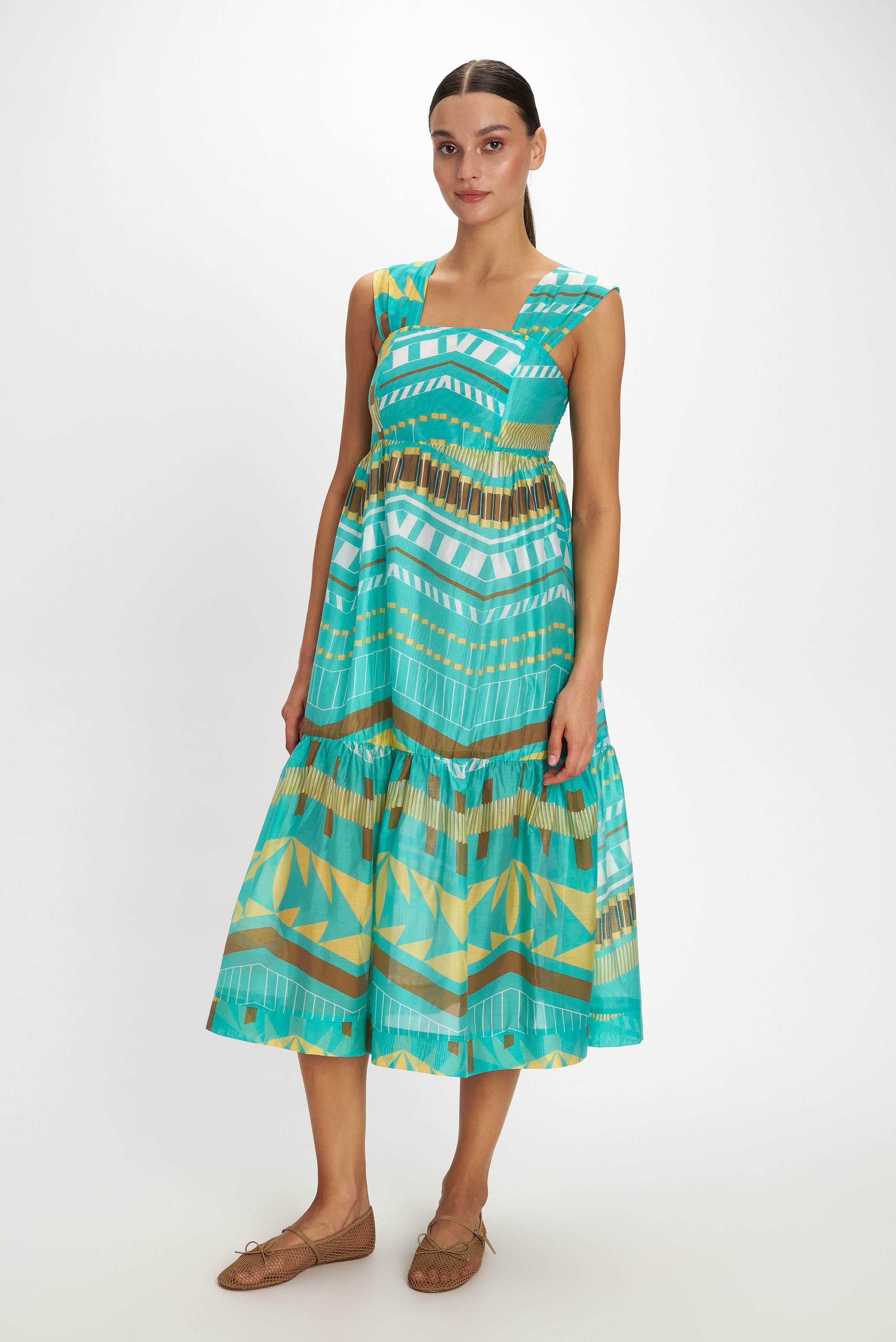 Nemesis Midi Dress - Aqua - Pearl and Caviar